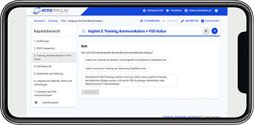 FOD Training CBT Luftfahrt Video Mobil